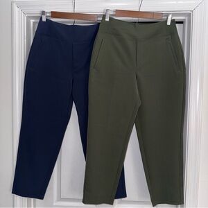 Bundle of Two Athleta Endless Pants Navy and Green 6P